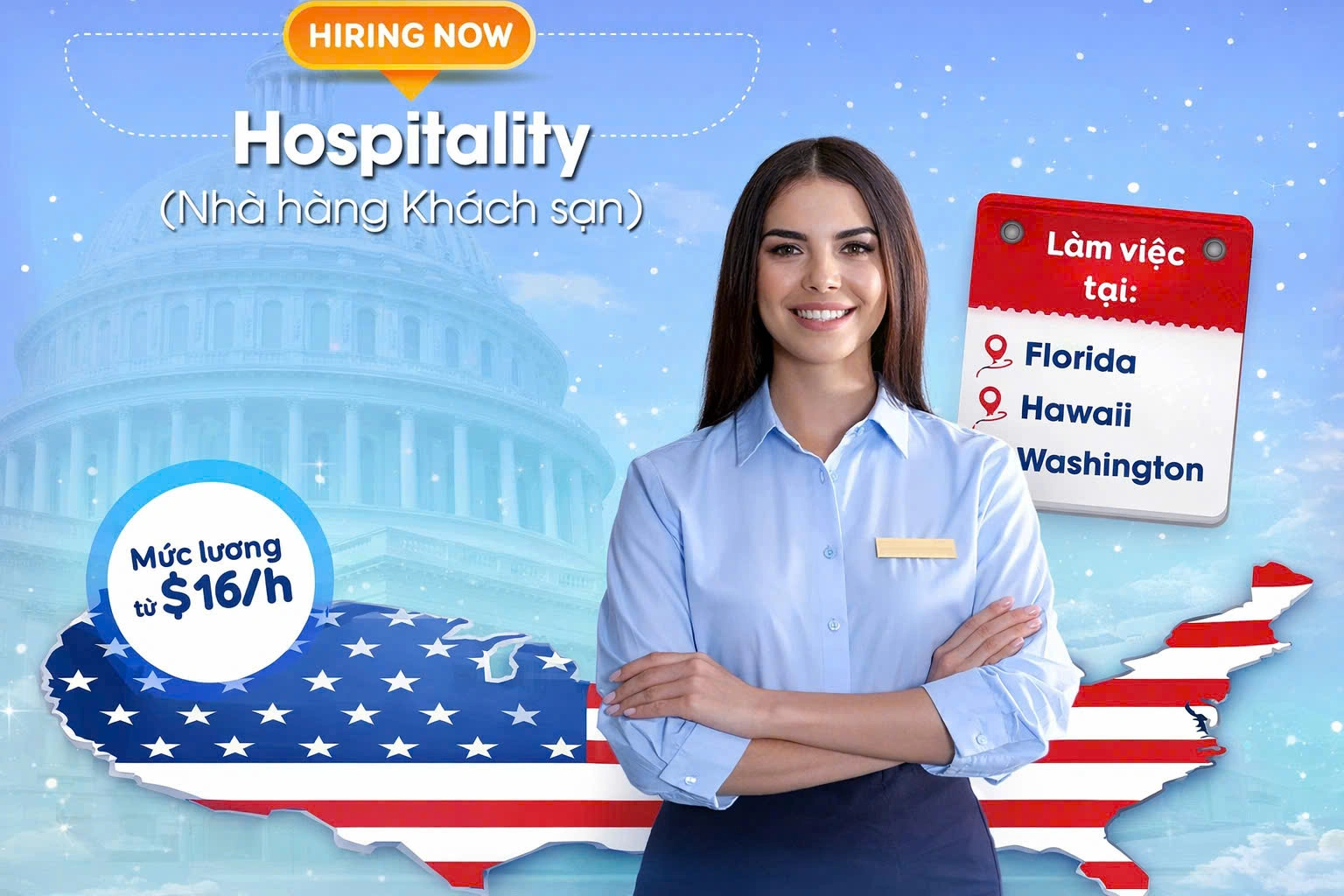 TUYỂN DỤNG THỰC TẬP SINH J1 HOA KỲ  Cơ hội làm việc – phát triển sự nghiệp – định cư lâu dài