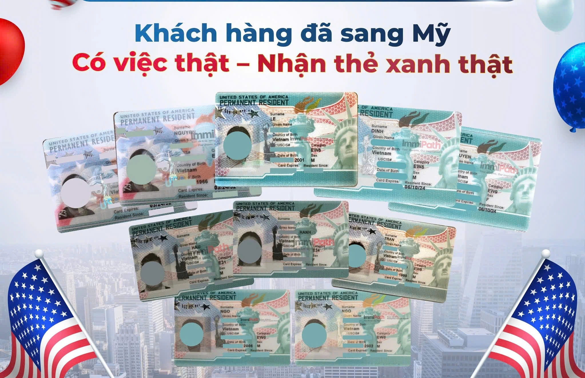 CHÚC MỪNG CÁC KHÁCH HÀNG ĐÃ ĐẶT CHÂN ĐẾN MỸ THÀNH CÔNG CHƯƠNG TRÌNH EB3
