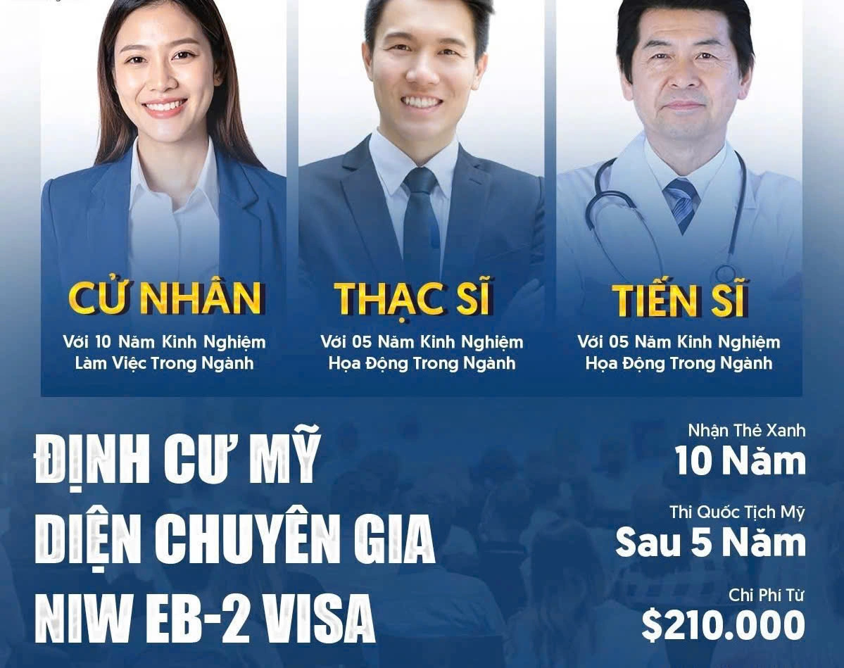 ĐỊNH CƯ MỸ DIỆN CHUYÊN GIA – NIW EB-2 VISA