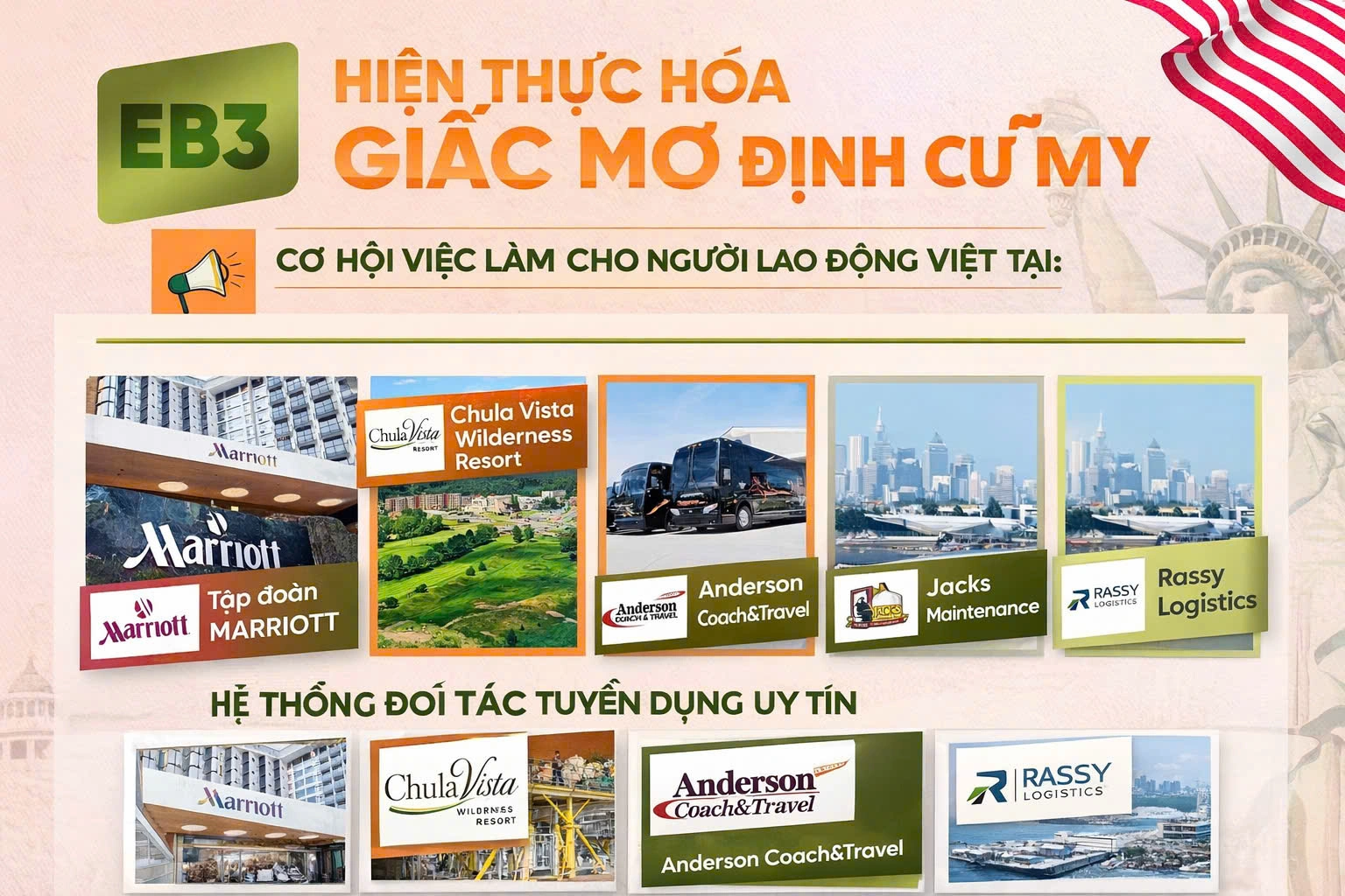 ĐỐI TÁC TUYỂN DỤNG EB3 – CƠ HỘI VIỆC LÀM TẠI MỸ