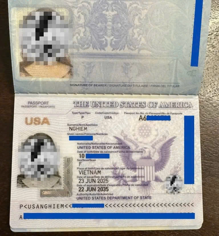 CHÚC MỪNG KHÁCH HÀNG ĐÃ NHẬN PASSPORT MỸ THÀNH CÔNG