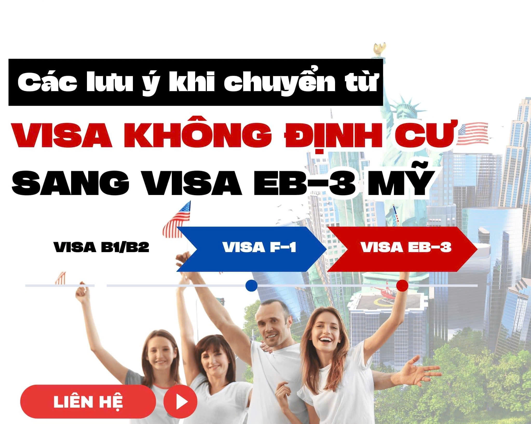 Các lưu ý khi chuyển từ Visa không định cư sang EB-3 Mỹ