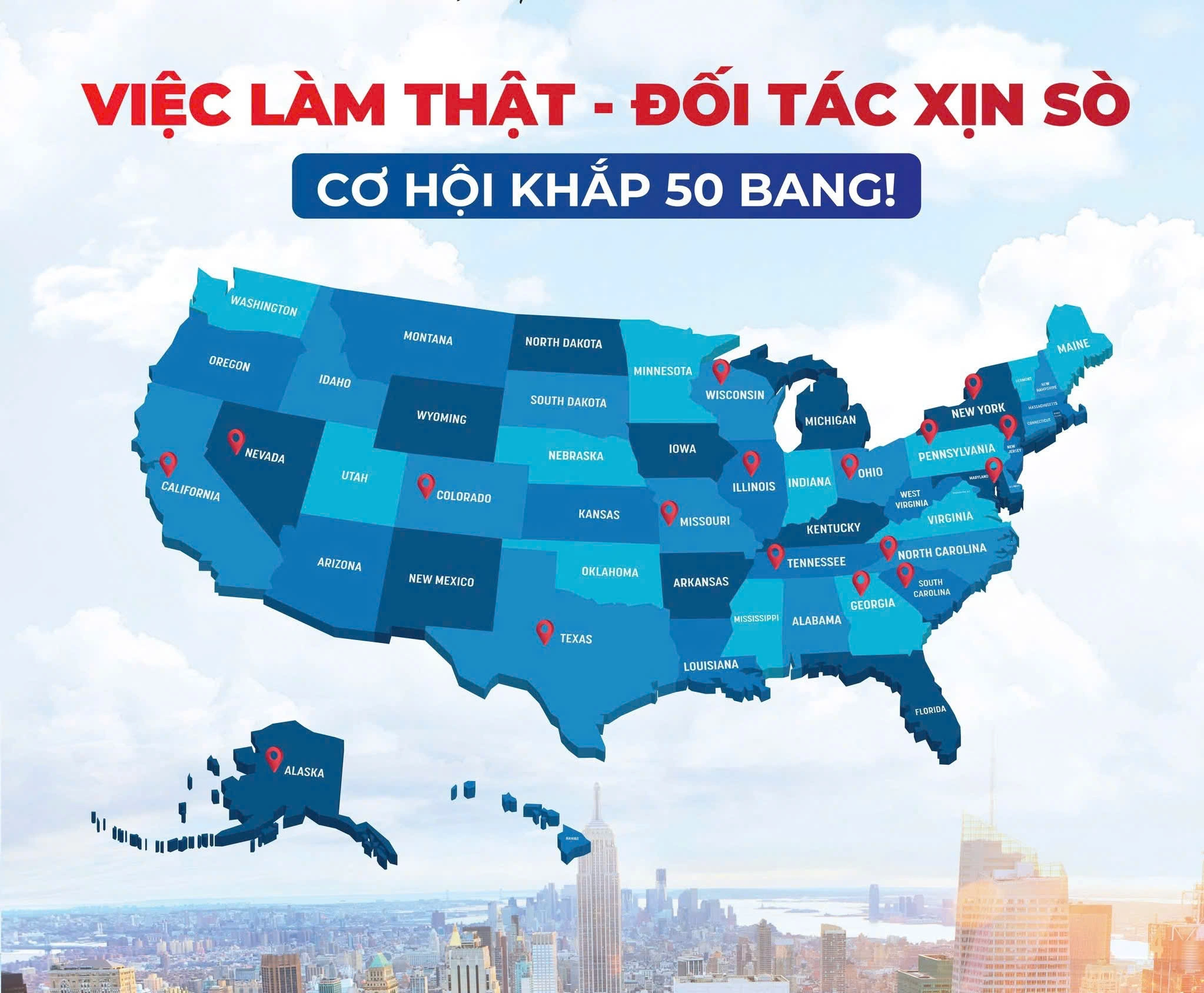 VIỆC LÀM THẬT – ĐỐI TÁC XỊN SÒ – CƠ HỘI KHẮP 50 BANG HOA KỲ