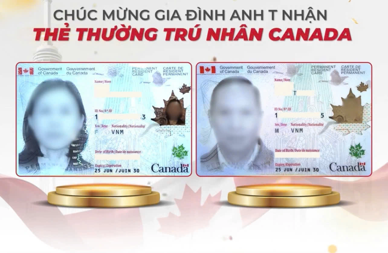 CHÚC MỪNG KHÁCH HÀNG ANH TUẤN NHẬN THẺ THƯỜNG TRÚ NHÂN CANADA